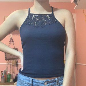 beautiful blue detailed top!